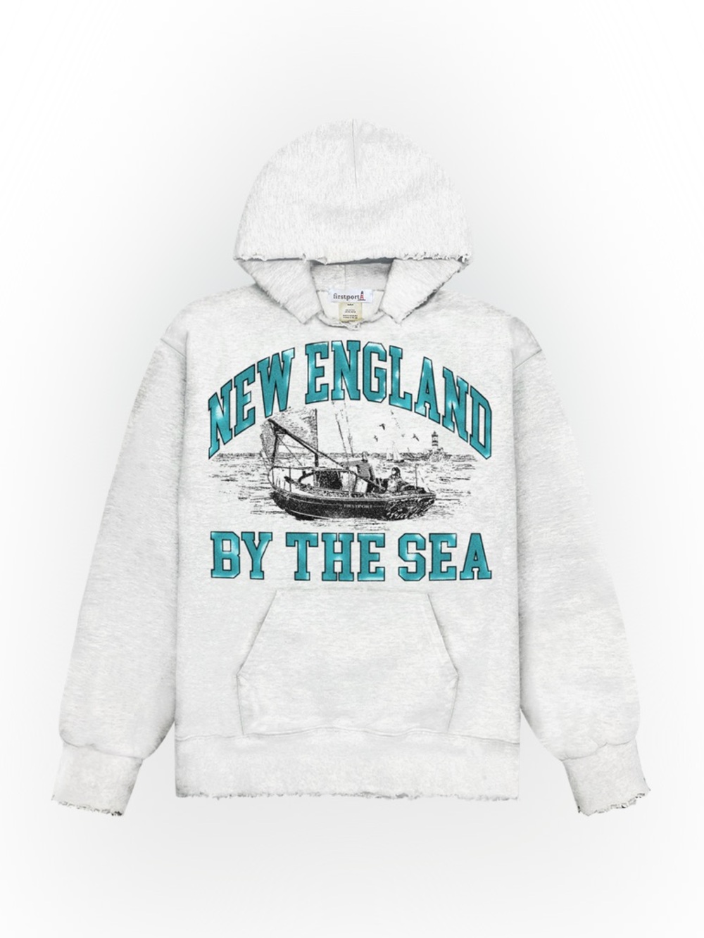 Firstport Distressed New England By the Sea Hoodie